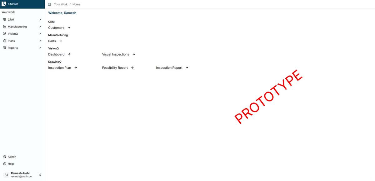 Etavat QMS Screenshot